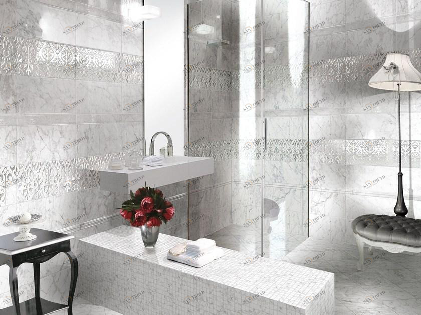 Настенная / напольная плитка с эффектом мрамора Calacatta & carrara Santreyd sun-id-1487483