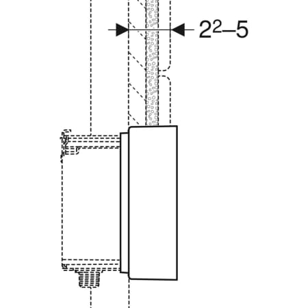 244.654.00.1 Защитный короб Geberit для защитных крышек заподлицо, для смесителей для раковины с функциональным блоком для скрытого монтажа Geberit  - Вид №3