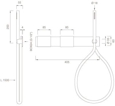 Ceadesign Гидропрогрессивные смесители для ванны / душа с ручным душем Regolo Reg 11 - Вид №1