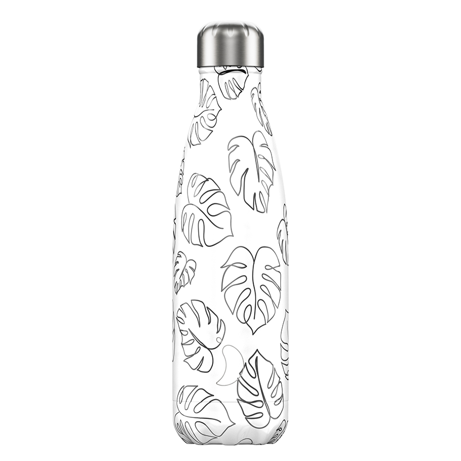B500LDLVS Термос line drawing, leaves, 500 мл Chilly's Bottles 