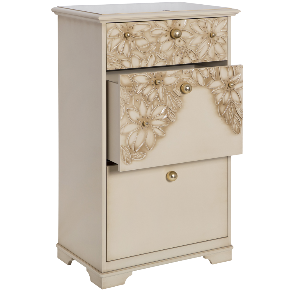 11621 Комод Терра-3 (с 3-мя ящиками) Айвори Мраморное золото BOGACHO 4627196590298 - Вид №3