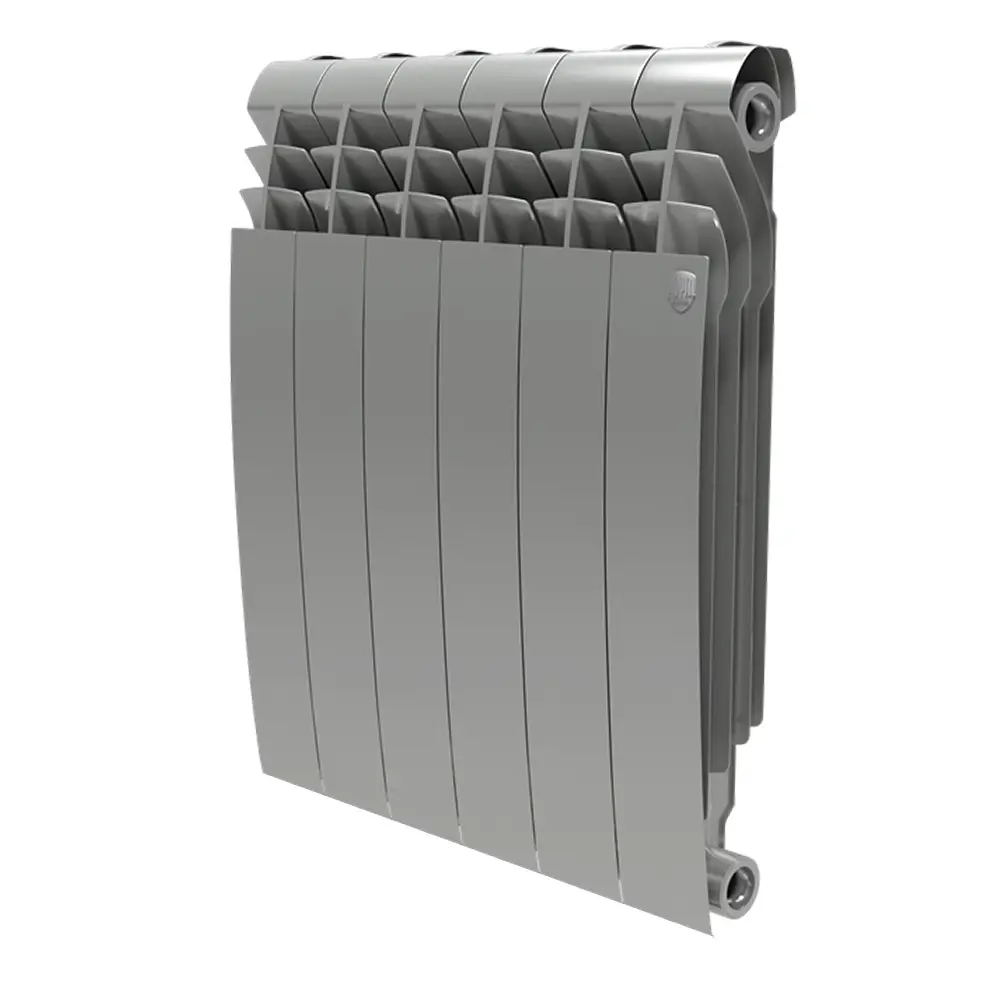 Радиатор секционный Royal Thermo Biliner 500/87 6 секций боковое подключение биметалл серый 81979192 STLM-2124022 - Вид №1