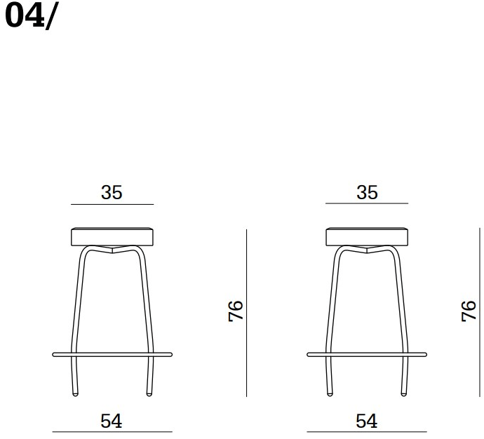 Linea Fabbrica Высокий табурет с подставкой для ног Duke soft sun-id-1404821 - Вид №1