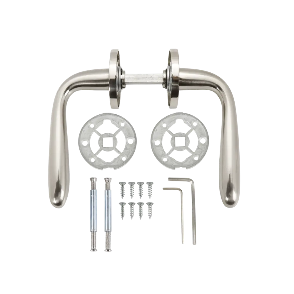 Дверная ручка на розетке Edson EDS-24-R2 без запирания цвет никель STLM-2200532 - Вид №1