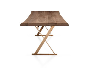 Прямоугольный стол с столешницей из массива грецкого ореха