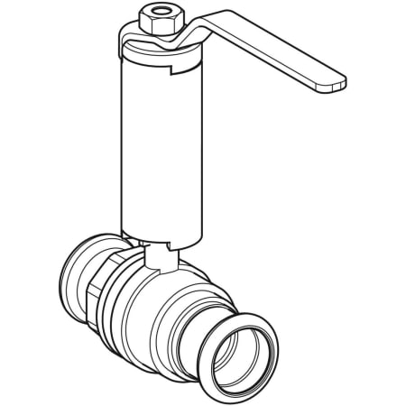 94962 Шаровой кран Geberit Mapress, NPW, с рукояткой с уступом Geberit  - Вид №1