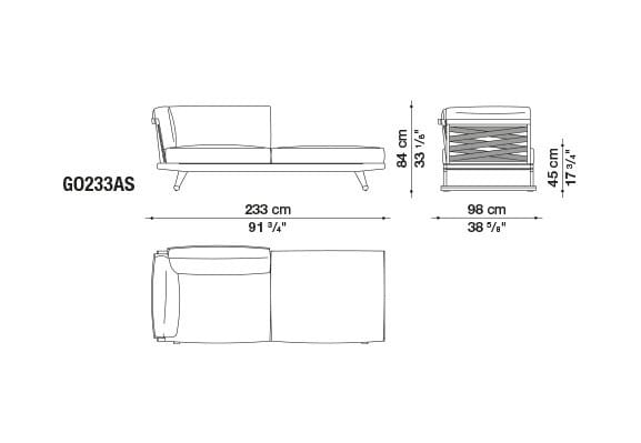 Ткань сад диван с полуостровом B&B Italia Outdoor Чт ARCH-00073529 - Вид №22