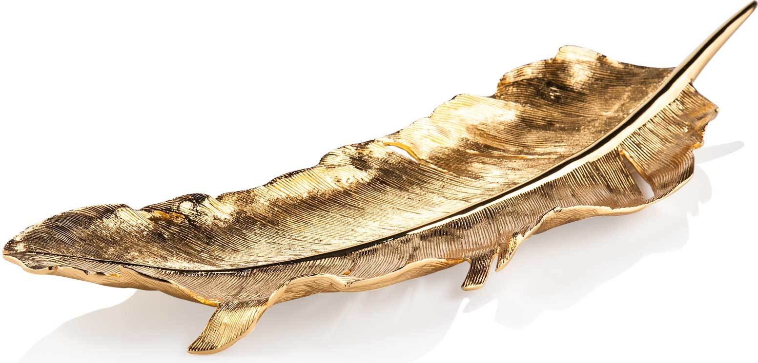 10573452 Michael Aram Блюдо Michael Aram Золотое перо 43см (золотистое) Сталь нержавеющая 