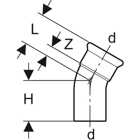 36136 Отвод Geberit Mapress из нержавеющей стали, с гладким концевиком Geberit  - Вид №12