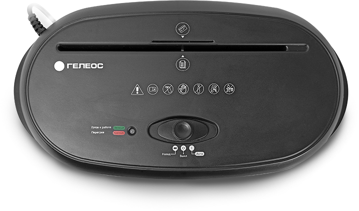 УМ24-4 Уничтожитель документов , din p-4 (4 ур-нь секр.), фрагмент 3,9х38мм, 17 лист (70г/м2), cd/пл.карты/скрепки/скобы, 24 литра Гелеос Santreyd  - Вид №1