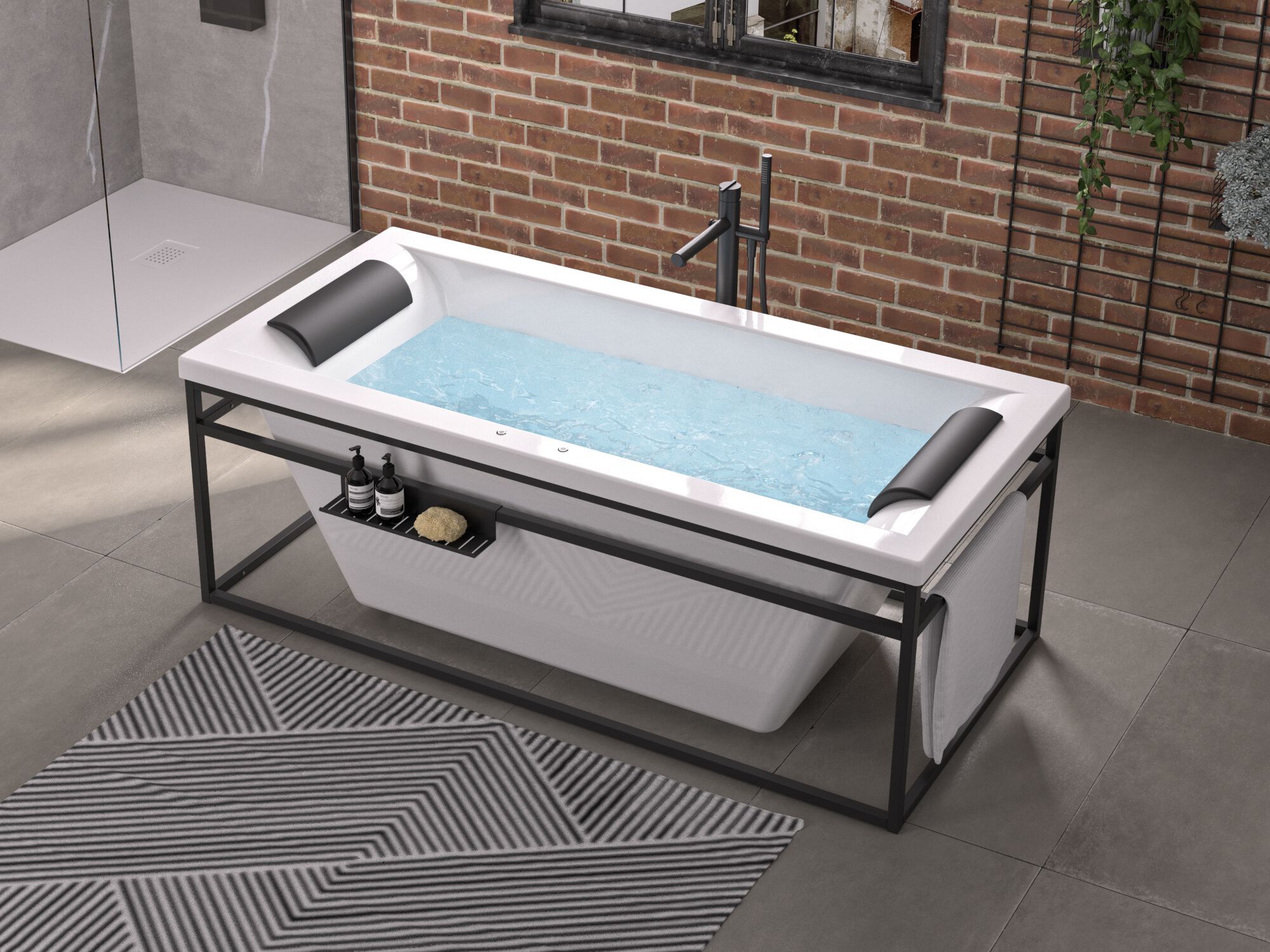 Прямоугольная ванна с гидромассажем Kinedo CHARLESTON ARCH-00152412
