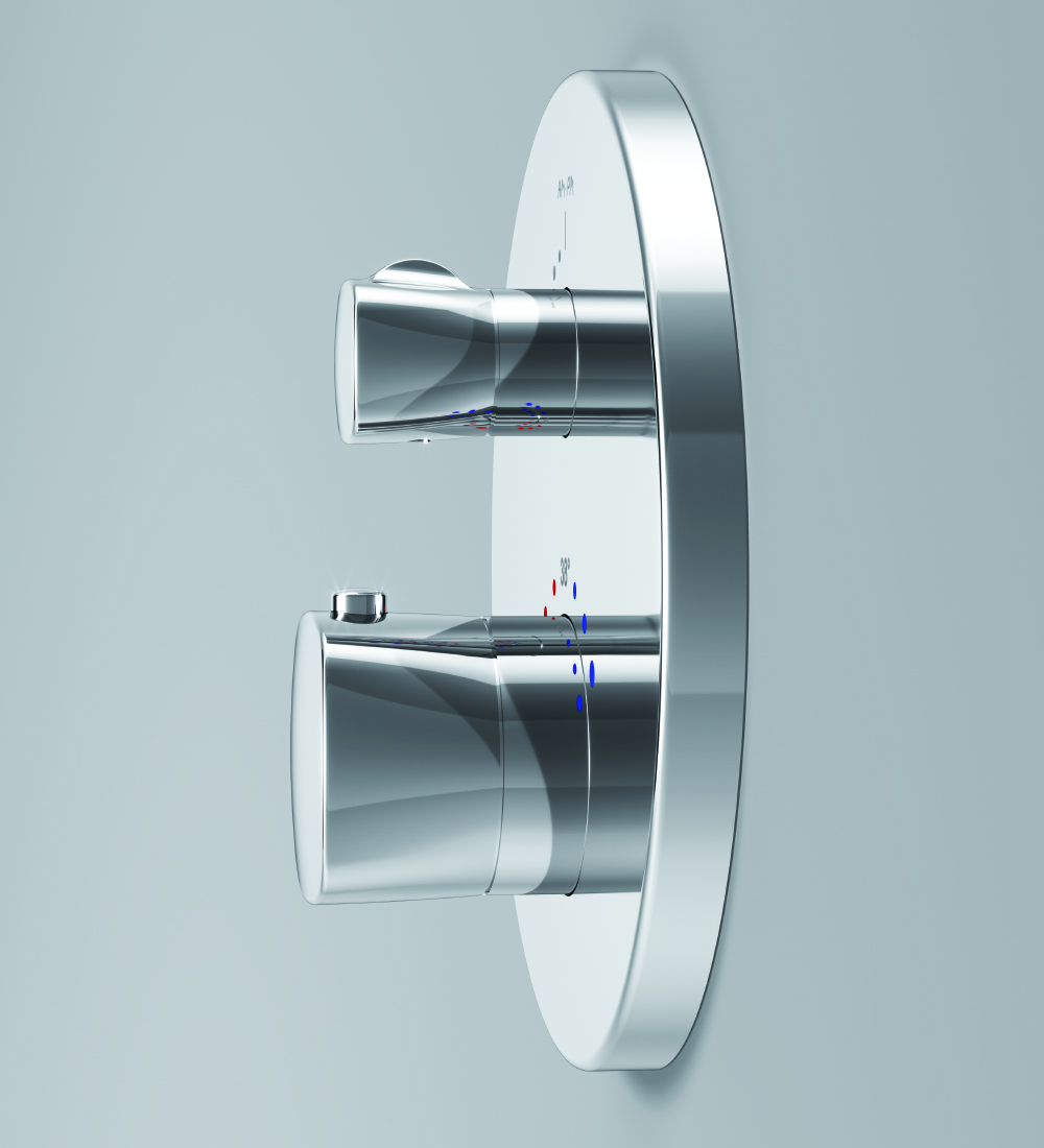 F71A85500 cмеситель д/ванны/душа монтируемый в стену с термостатом хром шт. AM.PM Spirit 2.1  - Вид №3