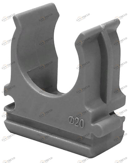 Крепеж - клипса для труб АБС-пластик D20мм Промрукав 6479