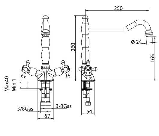 547720KO06 Смеситель Bandini Antica Santreyd - Вид №2