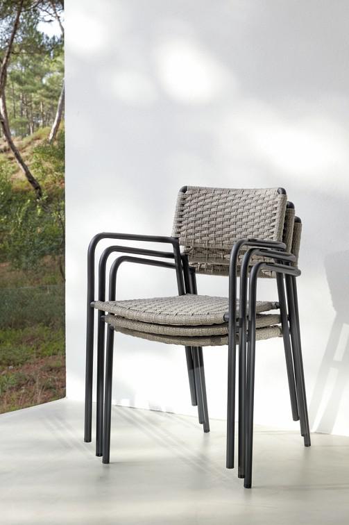 Стул лава веревка 11мм бронза Manutti Echo MNST585 - Вид №6