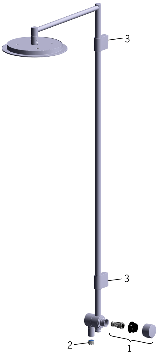 Oras 391 Душевой комплект с душем rain shower 391 Hydra Хром  - Вид №5