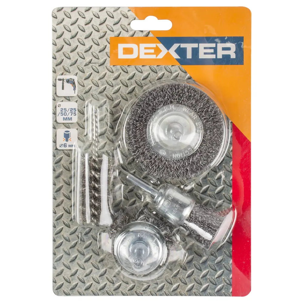 DEXTER: Набор щеток для дрели 4 предмета для эффективной очистки 17410348 STLM-0008115 - Вид №1