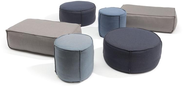 MANUTTI Круглый садовый пуф из ткани Touch Fs-thpf82/fs-thpf52 - Вид №3