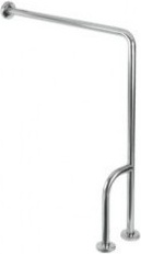 BSD020C Поручень для крепления к стене/полу 3 точки крепления глянцевая отделка mediclinics