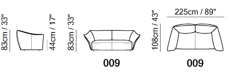 3-местный тканевый диван Natuzzi Italia TIMELESS ARCH-00153372 - Вид №2