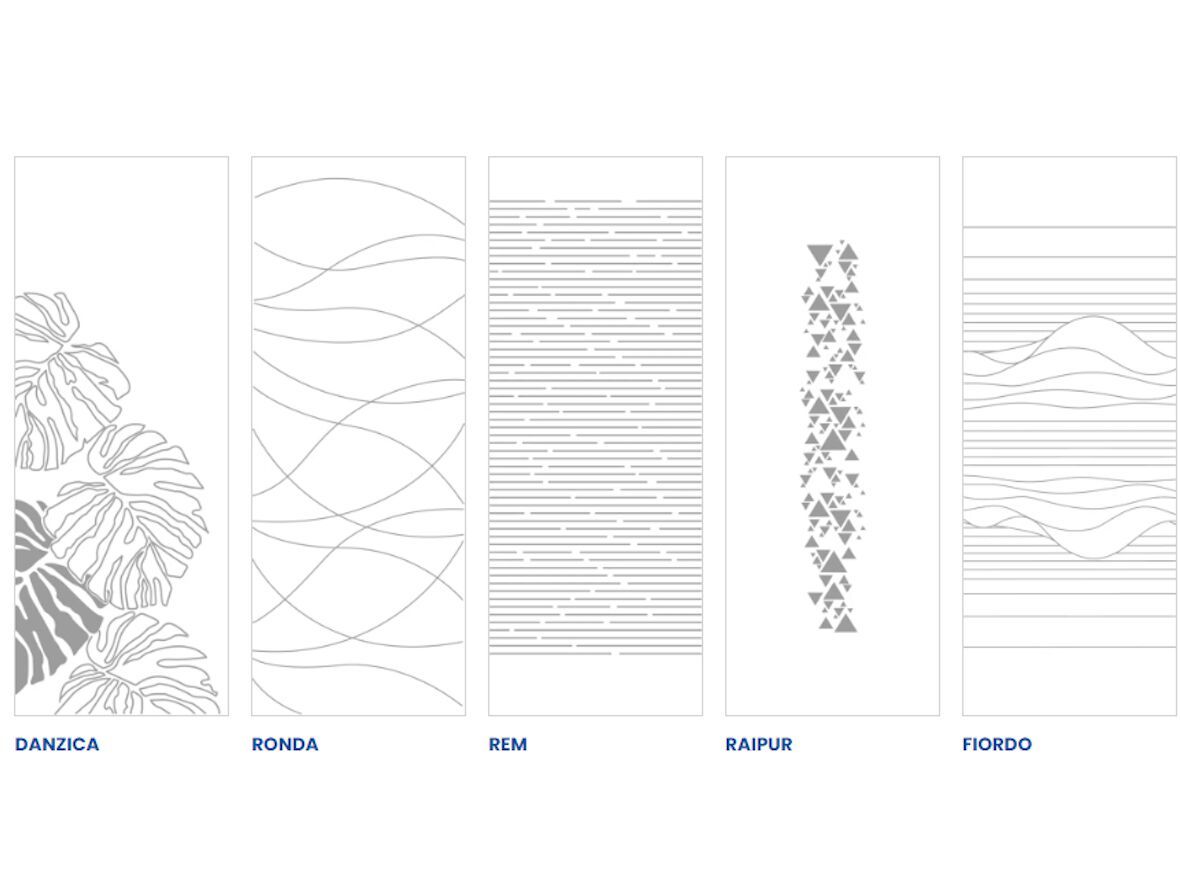 Все стеклянные раздвижные дверные панели с декором Eclisse панели для дверей ARCH-00064305 - Вид №5