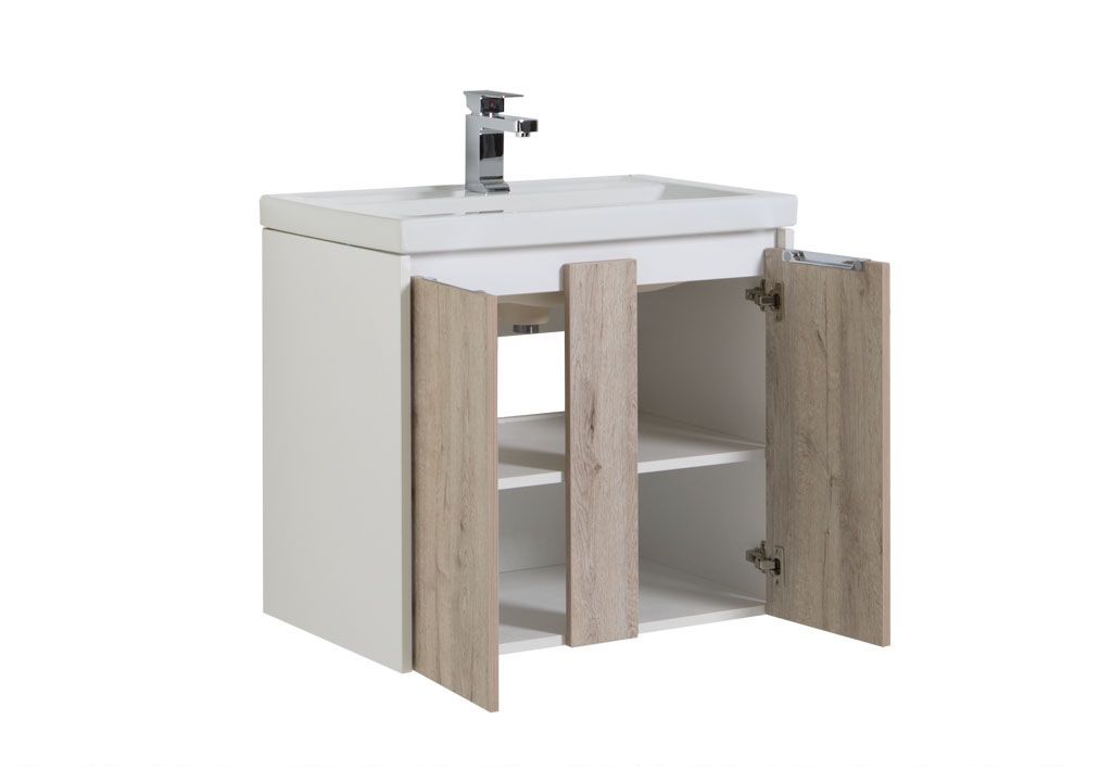 Тумба с раковиной Aquanet Клио 70 дуб кантри/белый 0019572100187813 - Вид №1