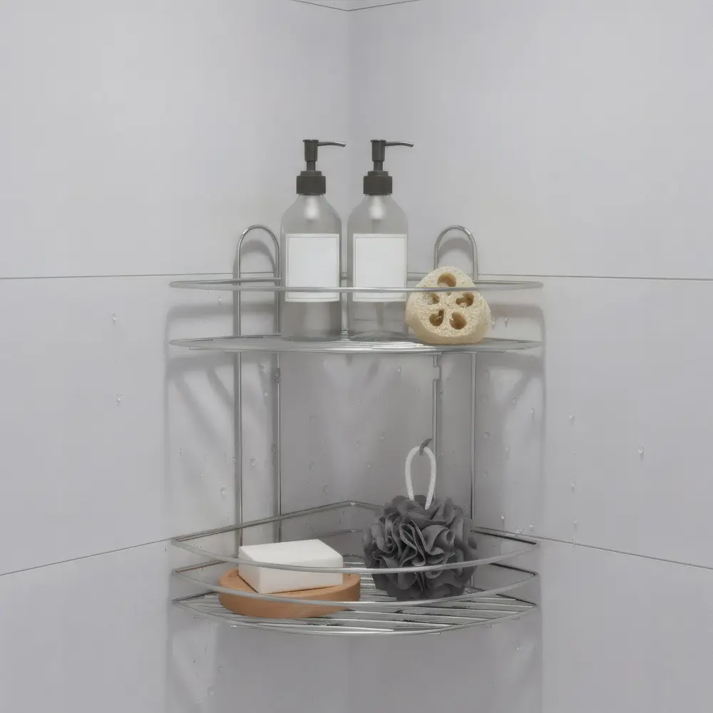 Полка для ванной Lemer Nil 23x34.5 см металл цвет хром STLM-2001457 - Вид №1