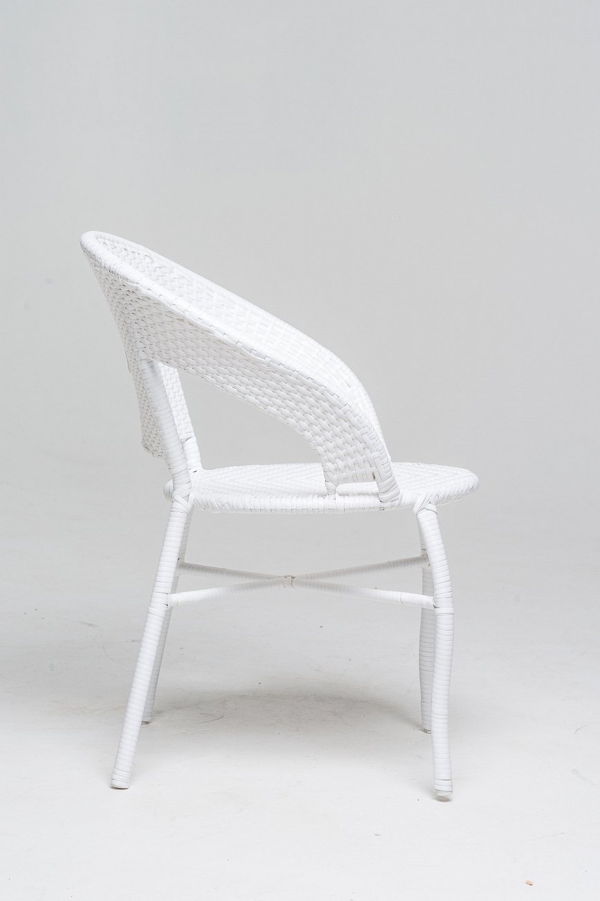 Кресло белое из искусственного ротанга GG-04-06 VINOTTI  00-3885170 Белый  - Вид №3