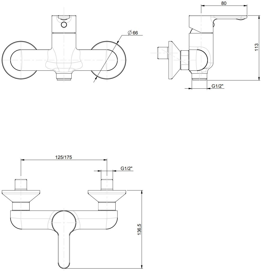 Rubinetterie Frattini Смеситель для душа однорычажный внешний Mocca sun-id-1360531 - Вид №1