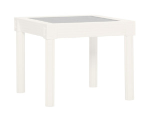 Прямоугольный стол из алюминия и стекла