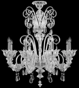 MULTIFORME Люстра из муранского стекла с кристаллами Montecristo Srp0545-8-c