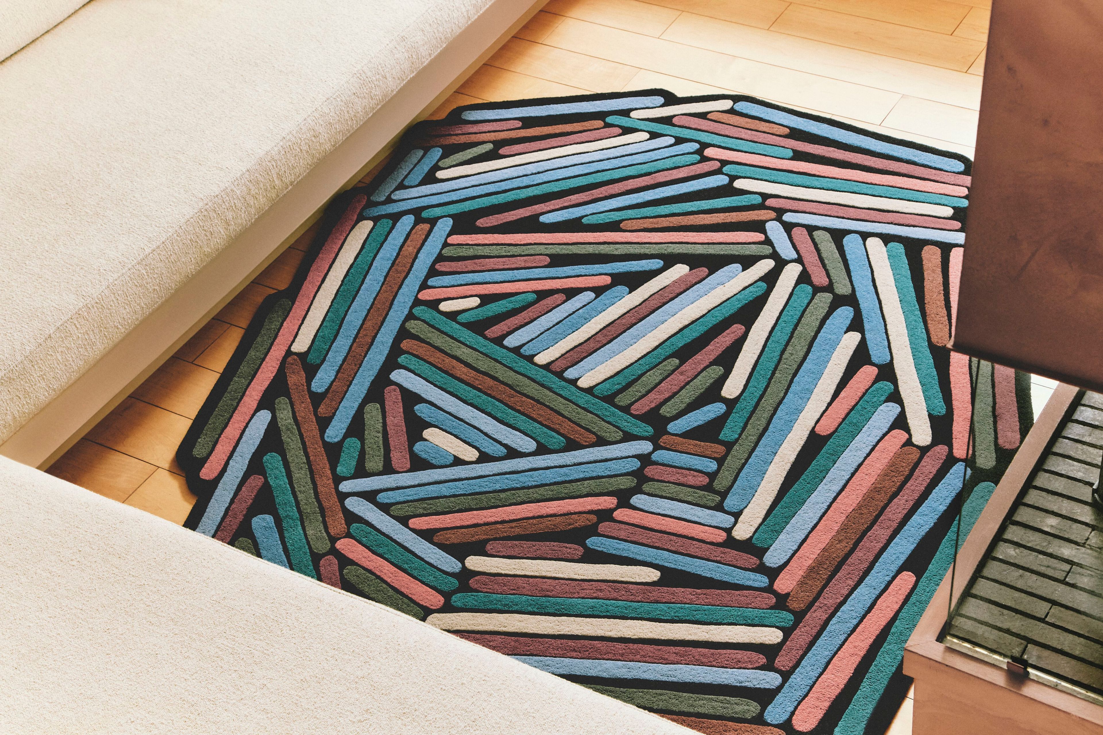 Шерстяной ковер с геометрическим рисунком Toulemonde Bochart BRINDILLE HIVER ARCH-00082005 - Вид №8