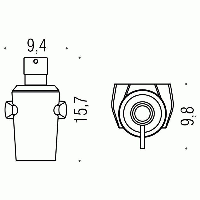 B9338 Дозатор для жидкого мыла настенный COLOMBO ROAD Colombo Design - Вид №2