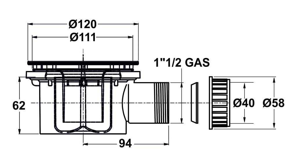 Слив для душа ABS Bonomini Трин ARCH-00049139 - Вид №5