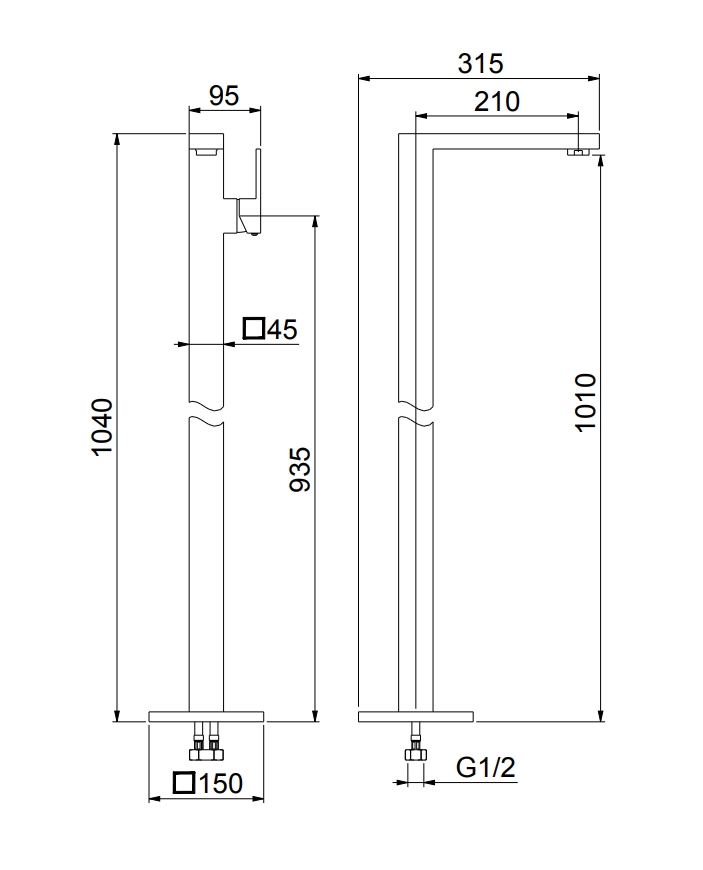 PE832101015 Cмеситель для раковины , хром Webert Pegaso - Вид №1