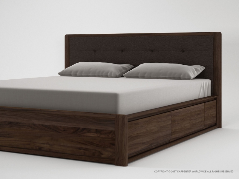 443_871 Двуспальная кровать с тканевым изголовьем Karpenter Circa17 - Вид №3