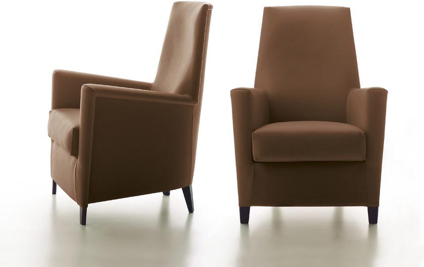 Verzelloni Съемное кожаное кресло с высокой спинкой Calvino sun-id-1462912 - Вид №3