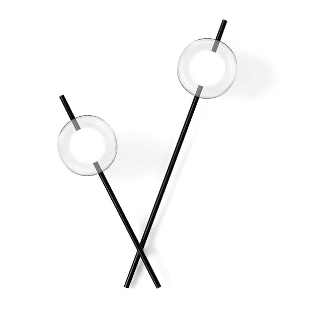 Miloox 1744.218 Настенный светильник с черным каркасом MIKADO. - Вид №1