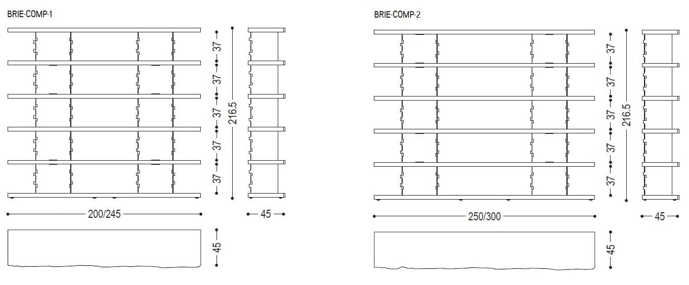 Книжный шкаф из массива дерева и железа Riva 1920 BRIE ARCH-00021599 - Вид №1