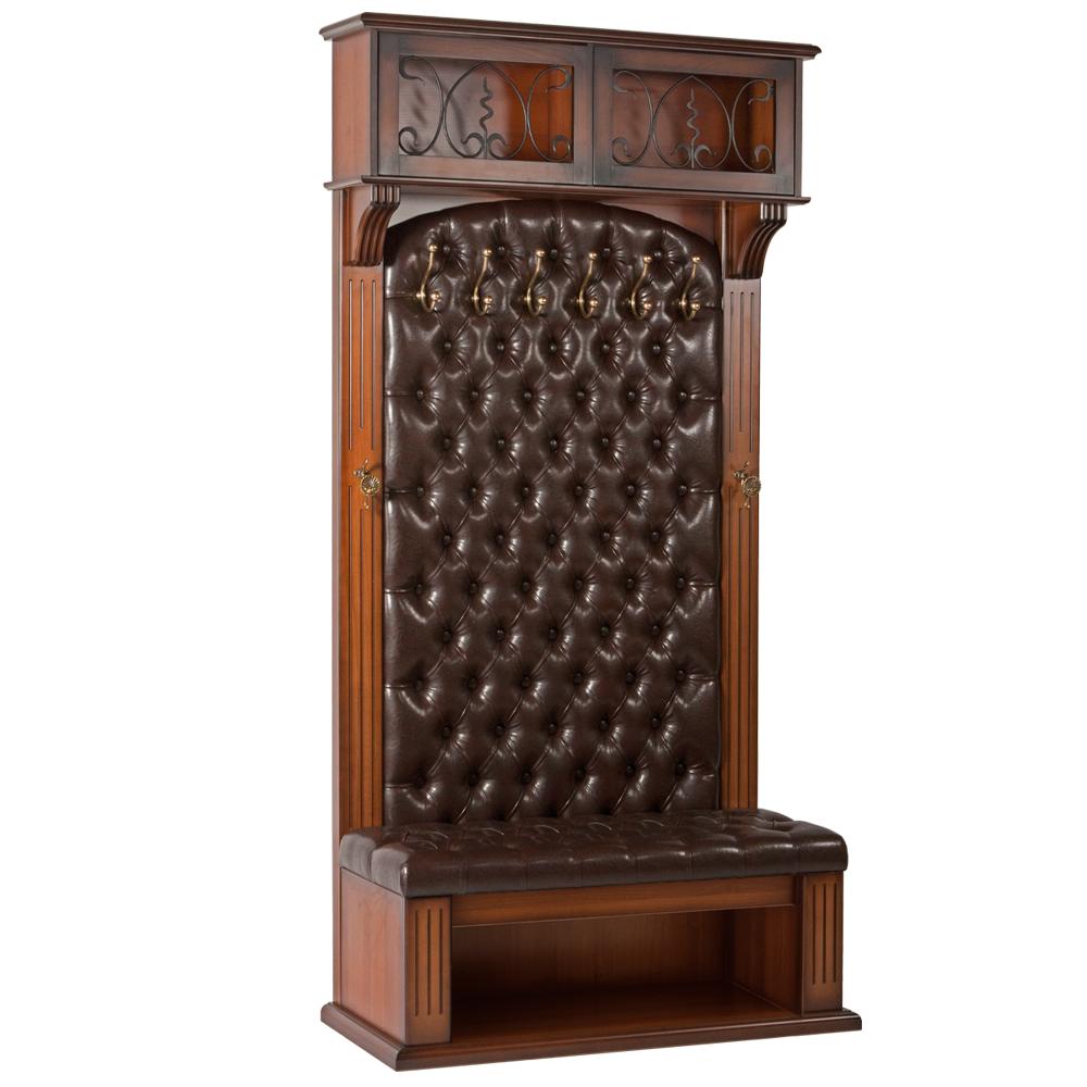 11259 Прихожая с полками Тауэр Гранд 1 Орех Шоколад BOGACHO 4627138221594