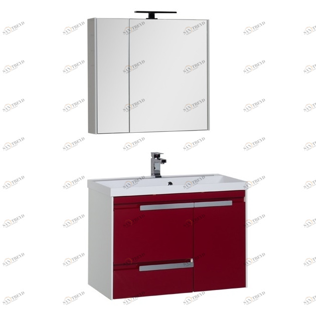 Комплект мебели Aquanet Тиволи 80 бордо 00180565