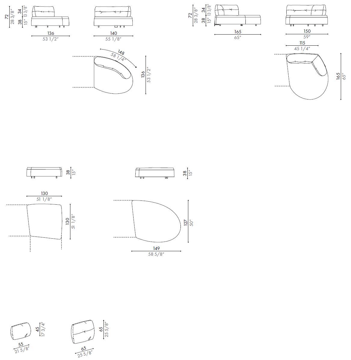 Съемный секционный диван Désirée divani ETHÌA ARCH-00060497 - Вид №11
