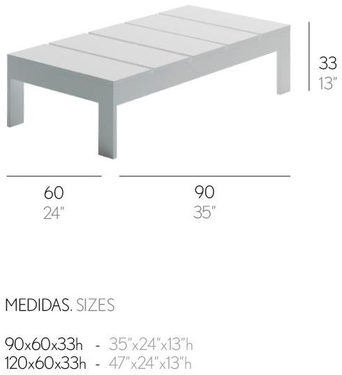 GANDIABLASCO Низкий прямоугольный алюминиевый журнальный столик Na xemena sun-id-1483460 - Вид №6