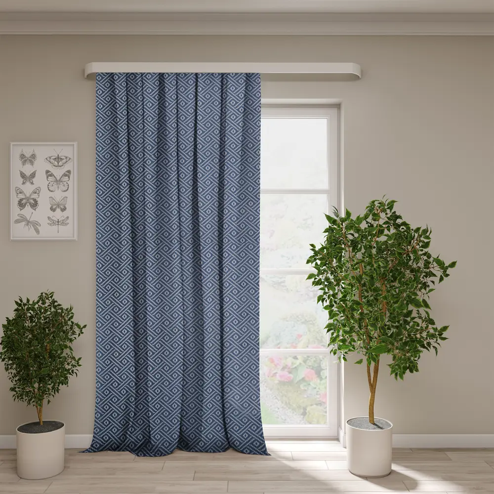 Штора на ленте Сканди 150x270 см цвет синий 89429985 STLM-2130679 Santreyd 