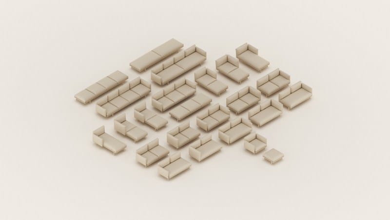 3-местный тканевый садовый диван Kettal Boma ARCH-00043349 - Вид №4