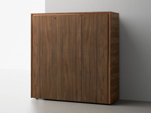 Деревянный офисный шкаф с распашными дверями