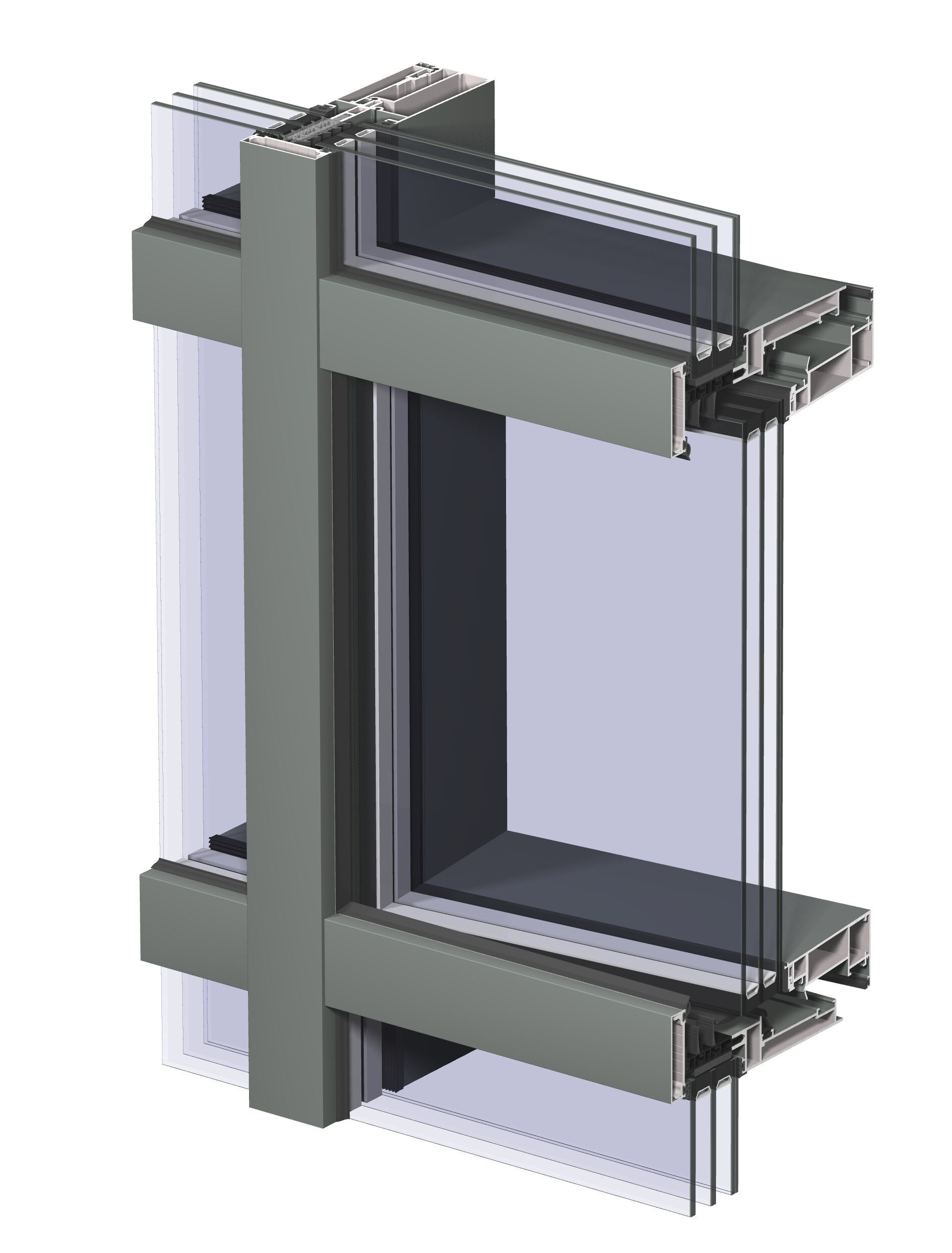Открывающиеся элементы с выдвижной створкой, встроенные в фасад Reynaers Aluminium ConceptWall ARCH-00134984 - Вид №5