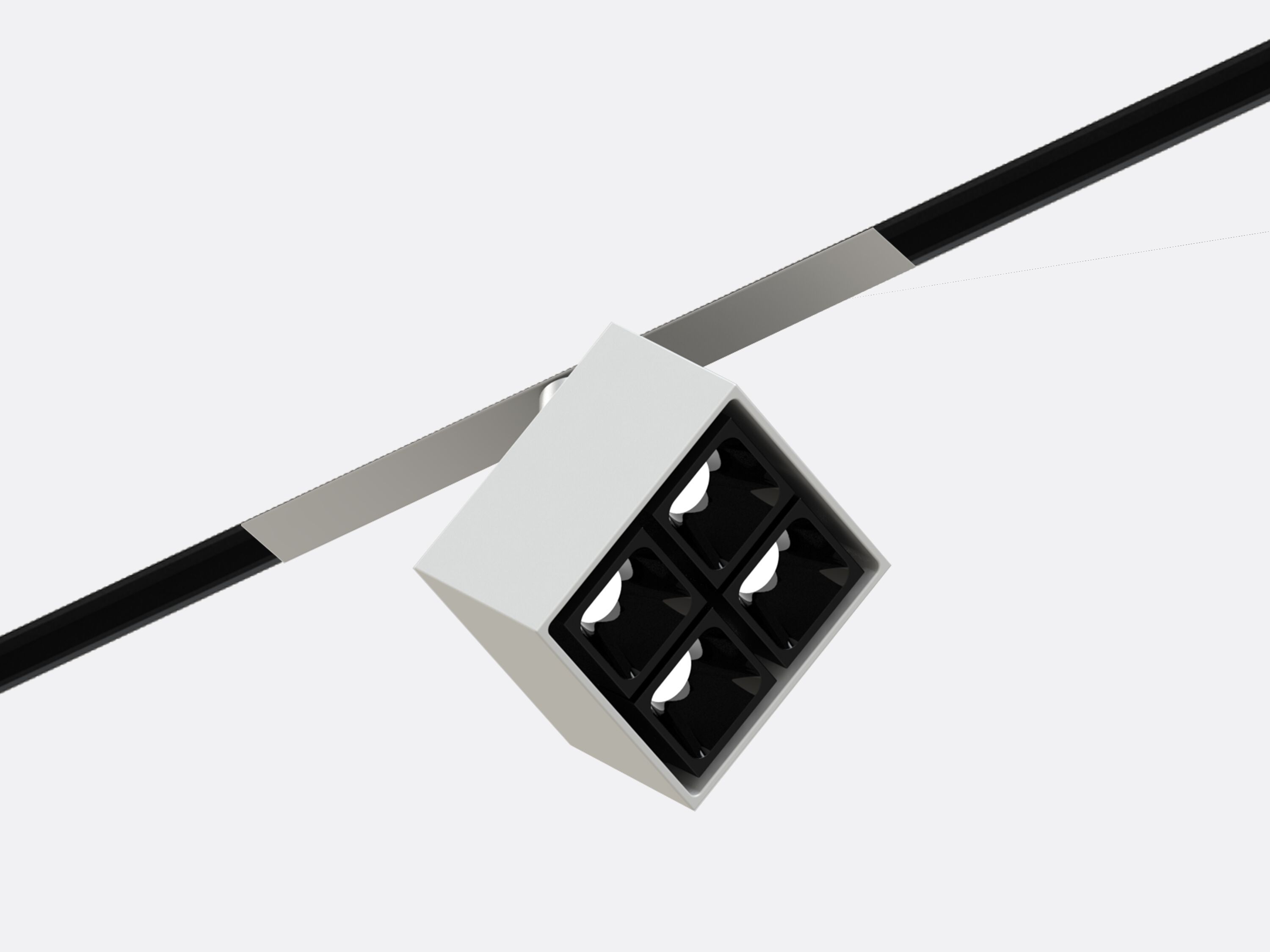 Металлический светодиодный прожектор Lucifero's LEVA QUADRA Q4 MINI TRACK ARCH-00082053 - Вид №1