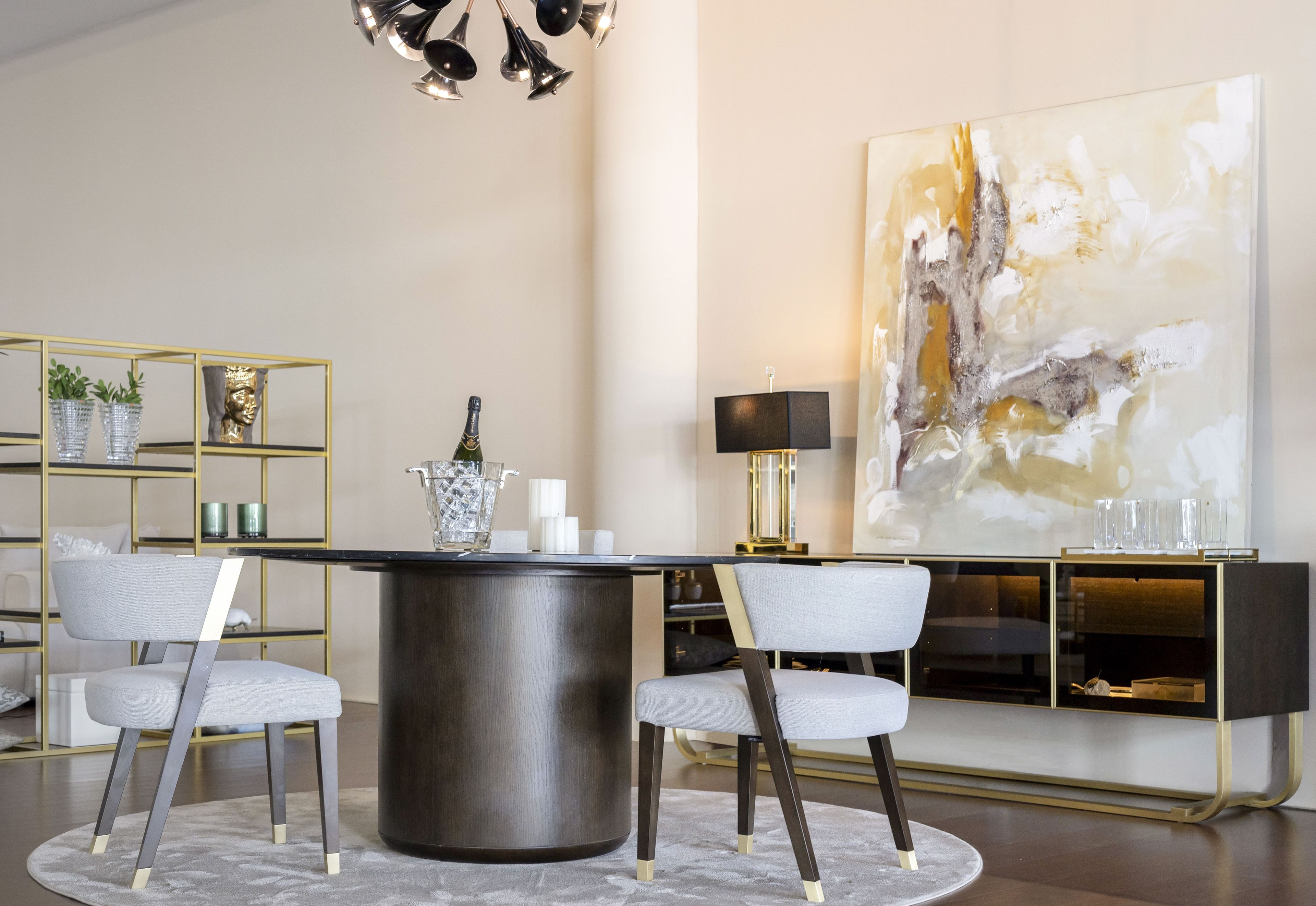 Латунный и деревянный шкаф с распашными дверями Stylish Club His &amp ARCH-00137659 - Вид №8