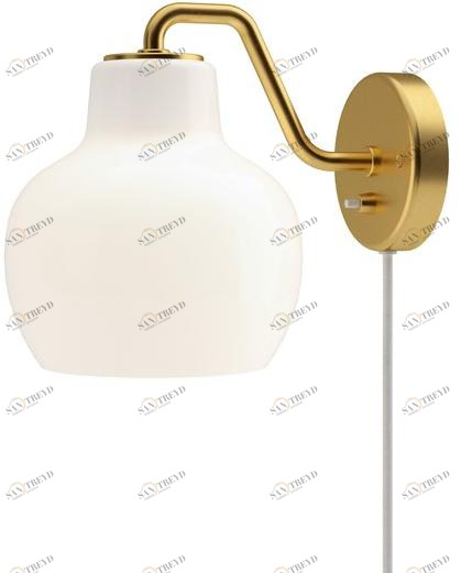 Louis Poulsen Бра с прямым светом из опалового стекла Vl ring crown sun-id-1474520